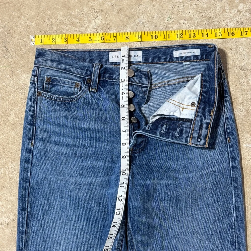 Denim Forum The Ex Boyfriend Blue Jeans Women’s Size 25 Button Fly Ankle